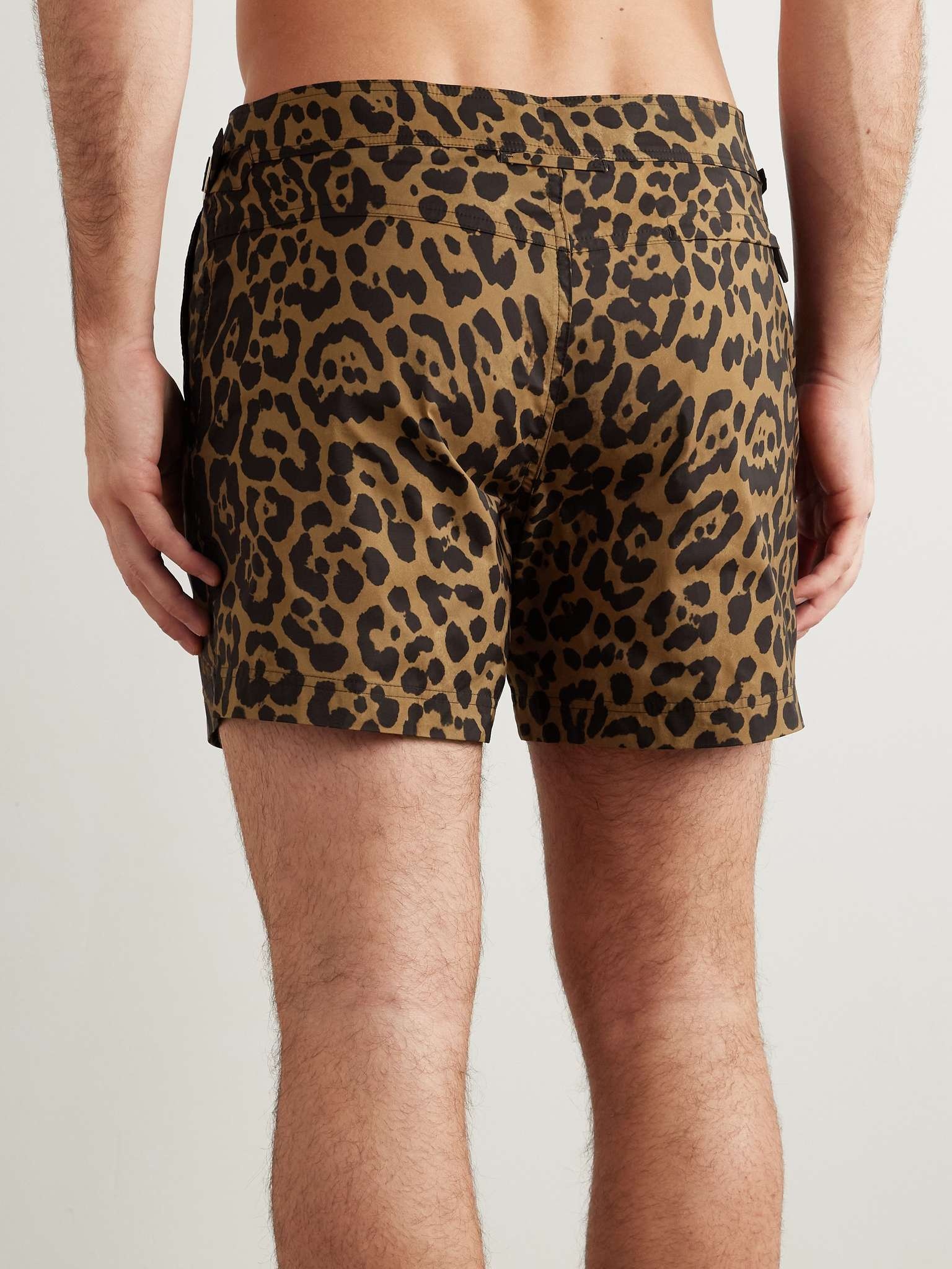 Slim-Fit Short-Length Leopard-Print Swim Shorts - 3