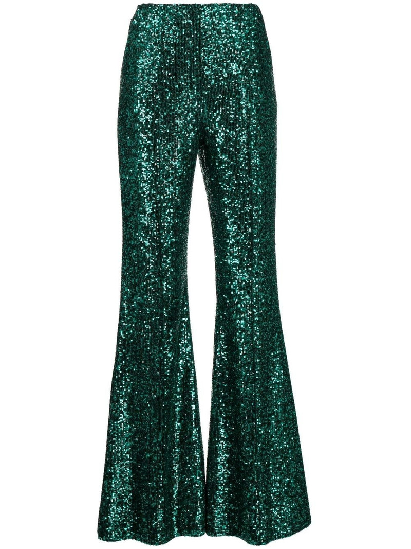 Full Paillettes Flare Pants 1