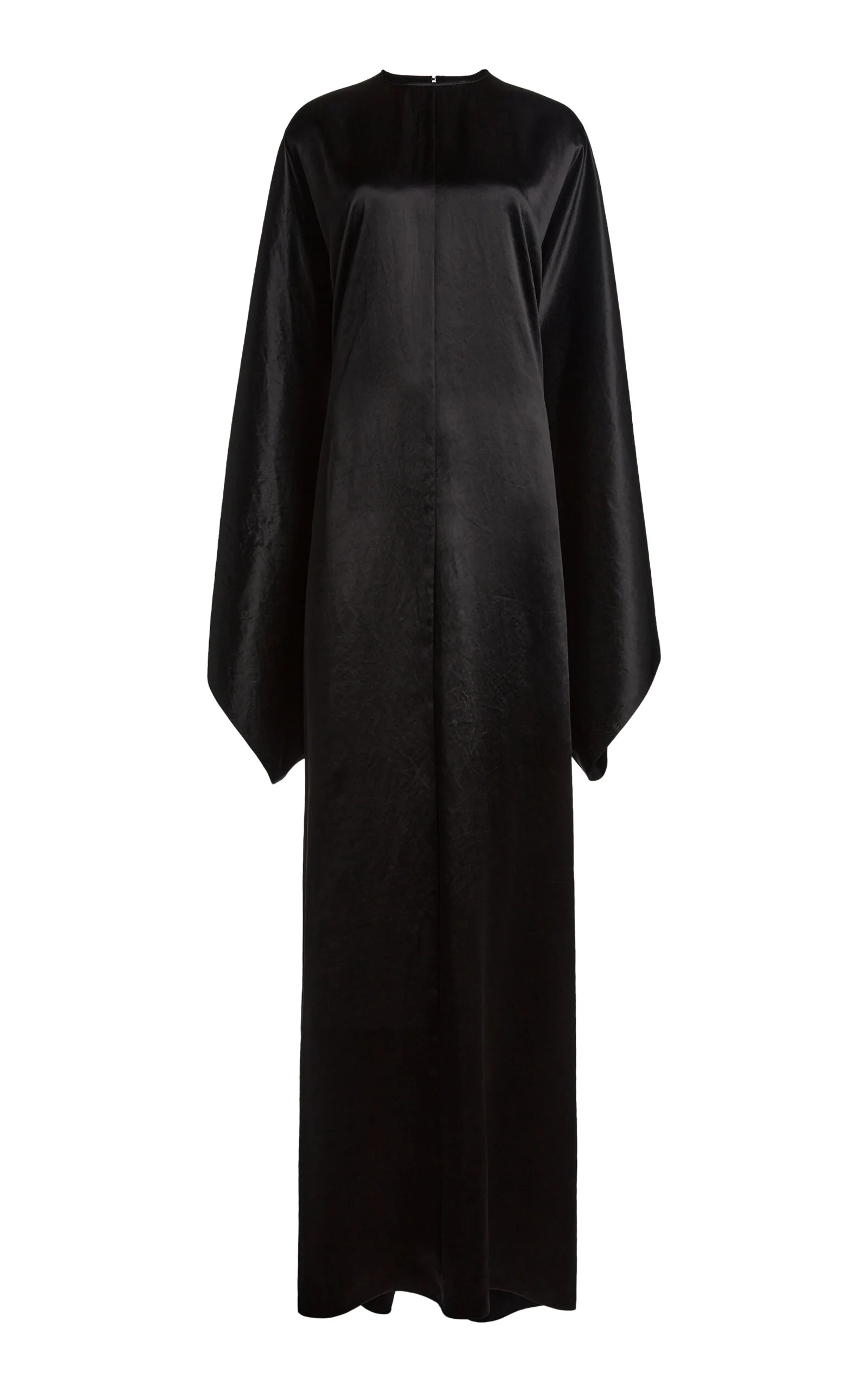 Satin Maxi Caftan Dress black - 1