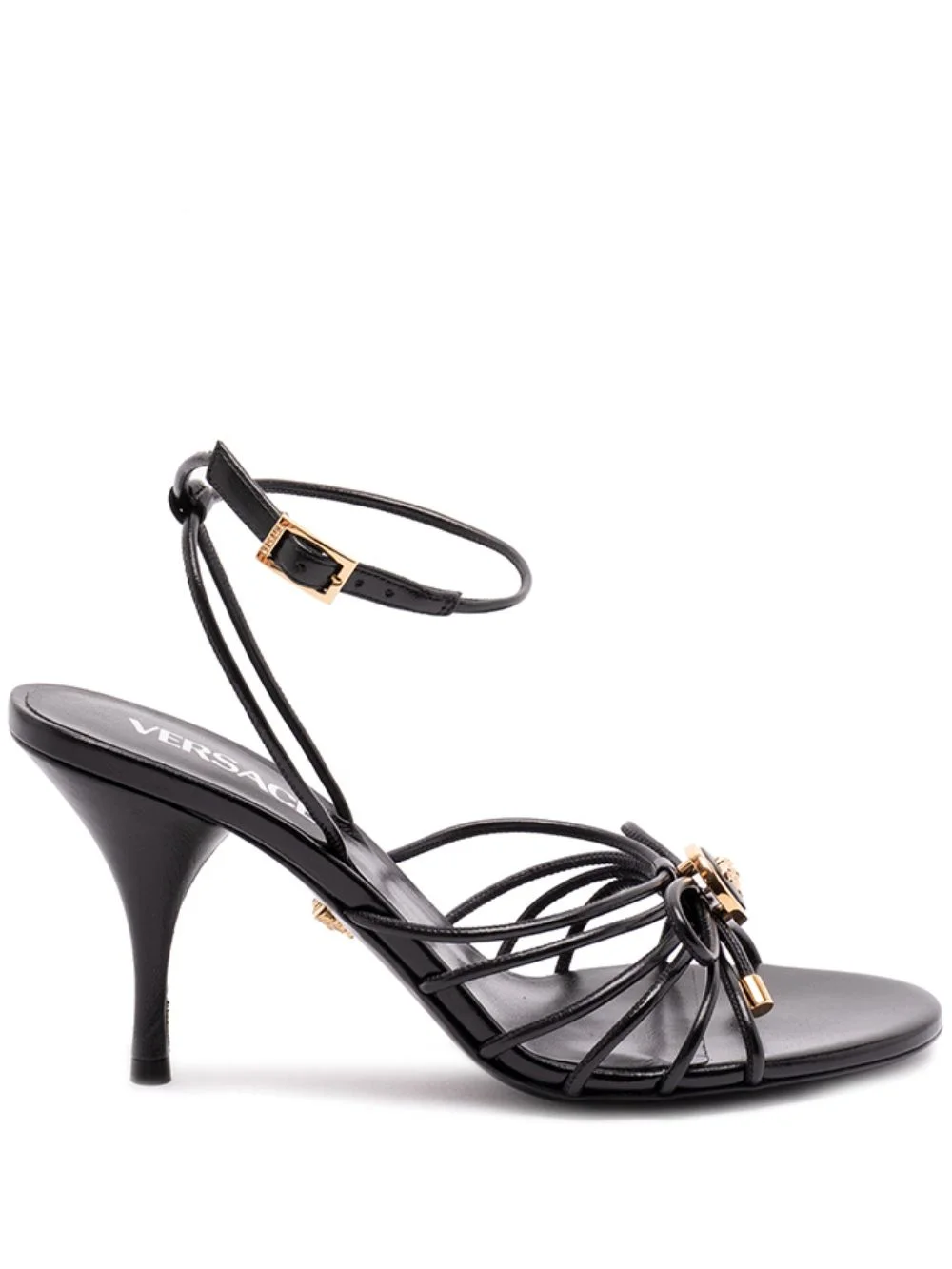 85mm Medusa-appliqué heeled sandals - 1