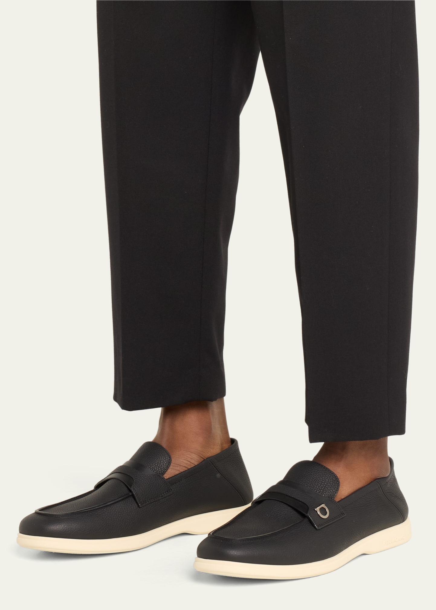 Men's Drame Leather Gancio Penny Loafers - 2