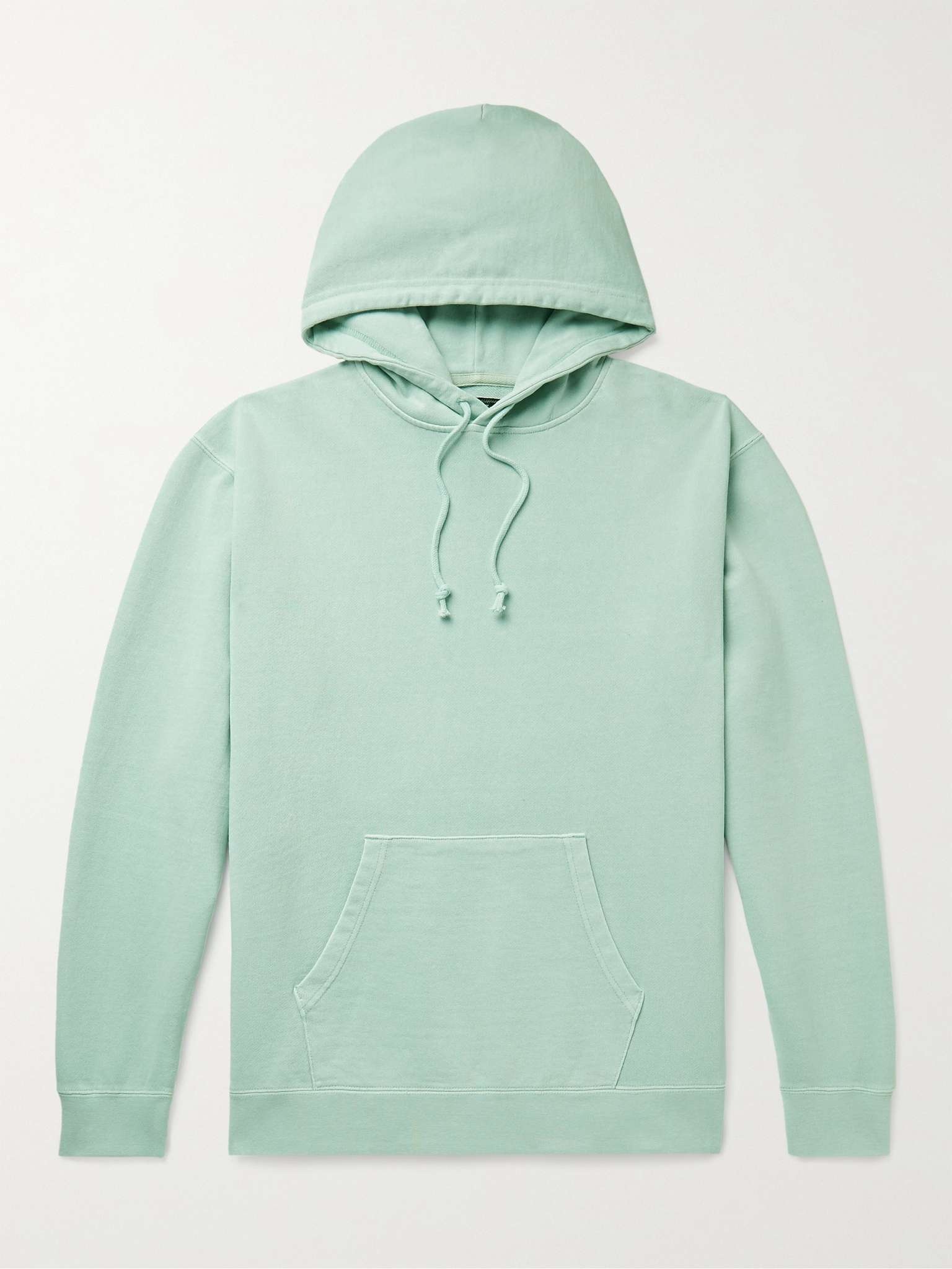 Pigment-Dyed Loopback Cotton-Jersey Hoodie - 1