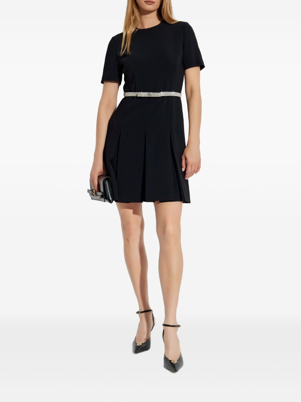 crystal-embellished belt dress - 2