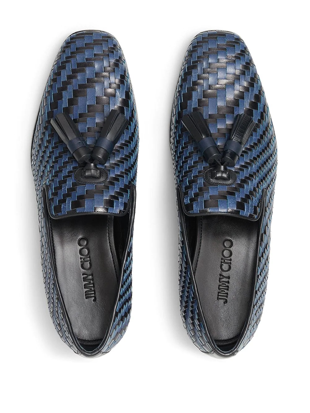 interwoven-design tassel-detail loafers - 3