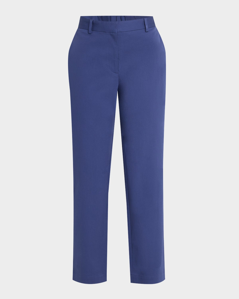 Cropped Stretch Cotton Twill Trousers 1