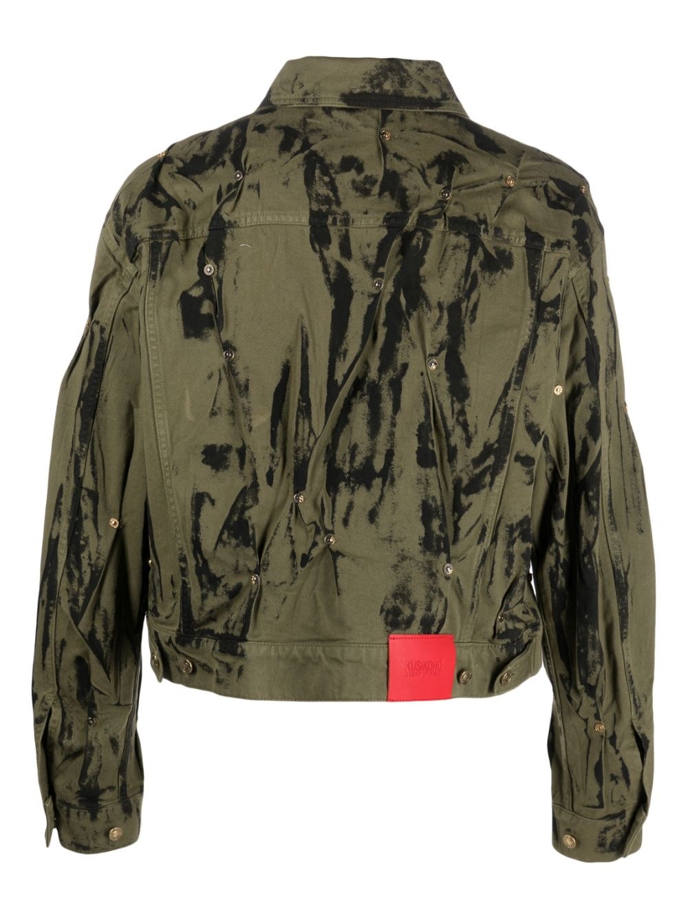 stud-embellished distressed denim jacket - 2