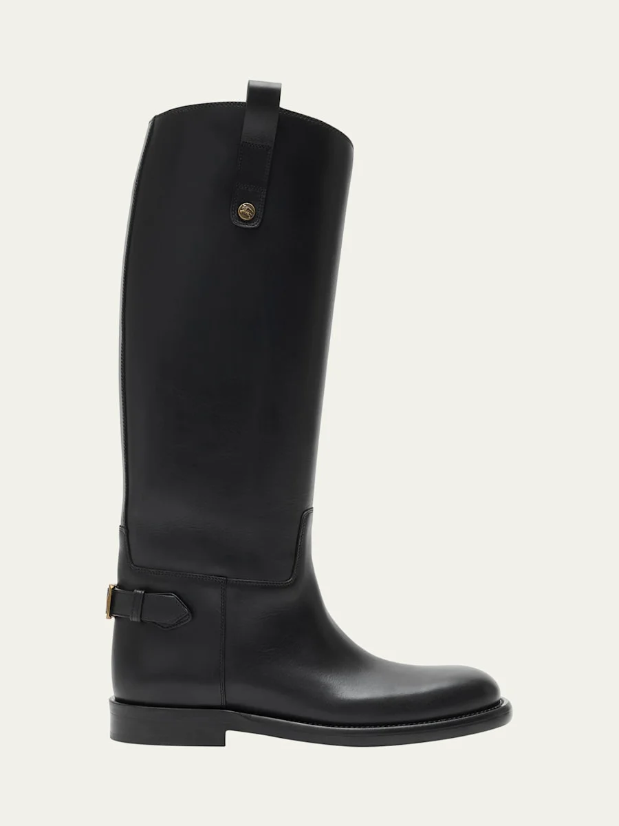 Cavalier Knee-High Leather Riding Boots - 1