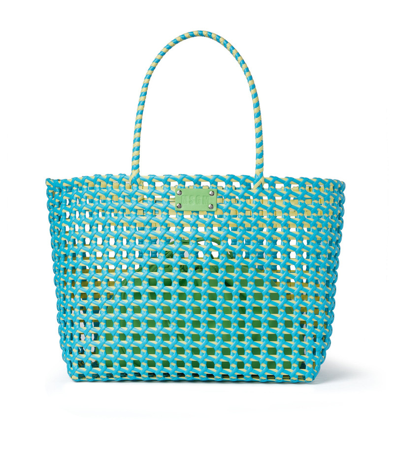 Large woven tote bag with logo 1