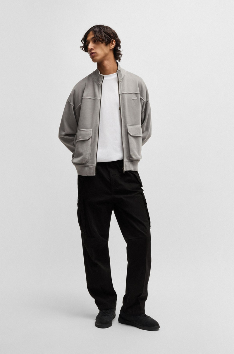 HUGO BAGGY-FIT CARGO TROUSERS IN RIPSTOP COTTON outlook
