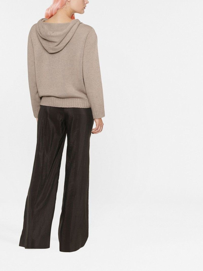 hooded V-neck jumper 4