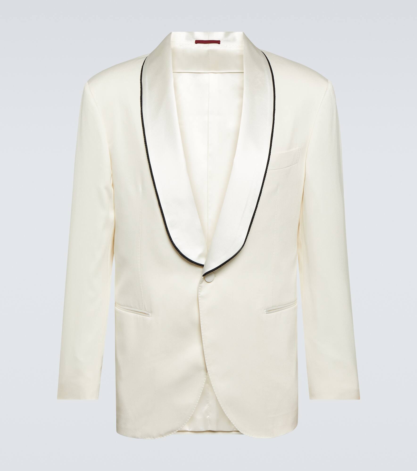 Délavé silk twill tuxedo jacket - 1