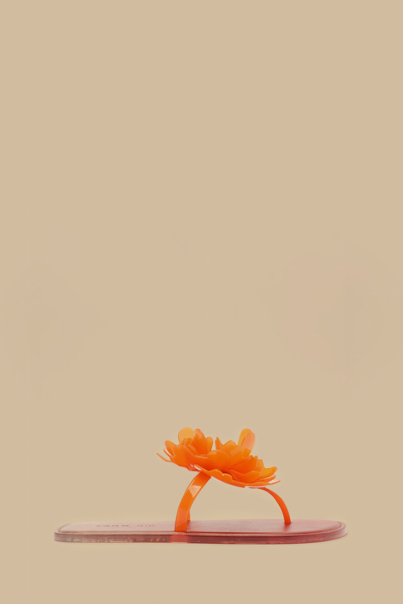 Citrus Flower Jelly Flat Sandal 1