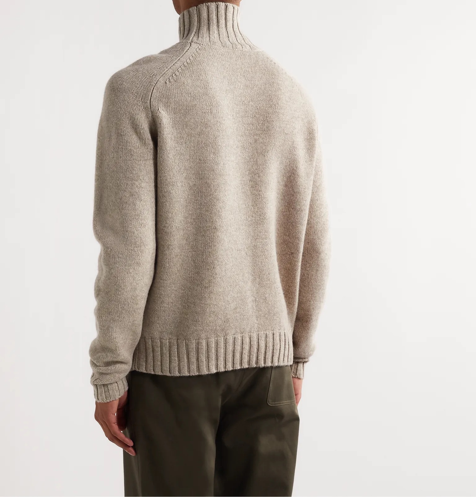 Mélange Wool Rollneck Sweater - 4