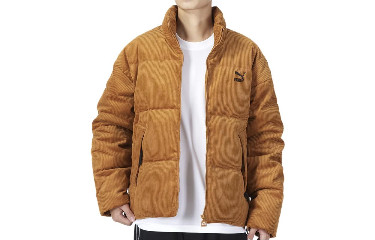 Puma Classics Oversized Short Polyball Puffer Winter Jacket 'Brown' 535581-74 - 2