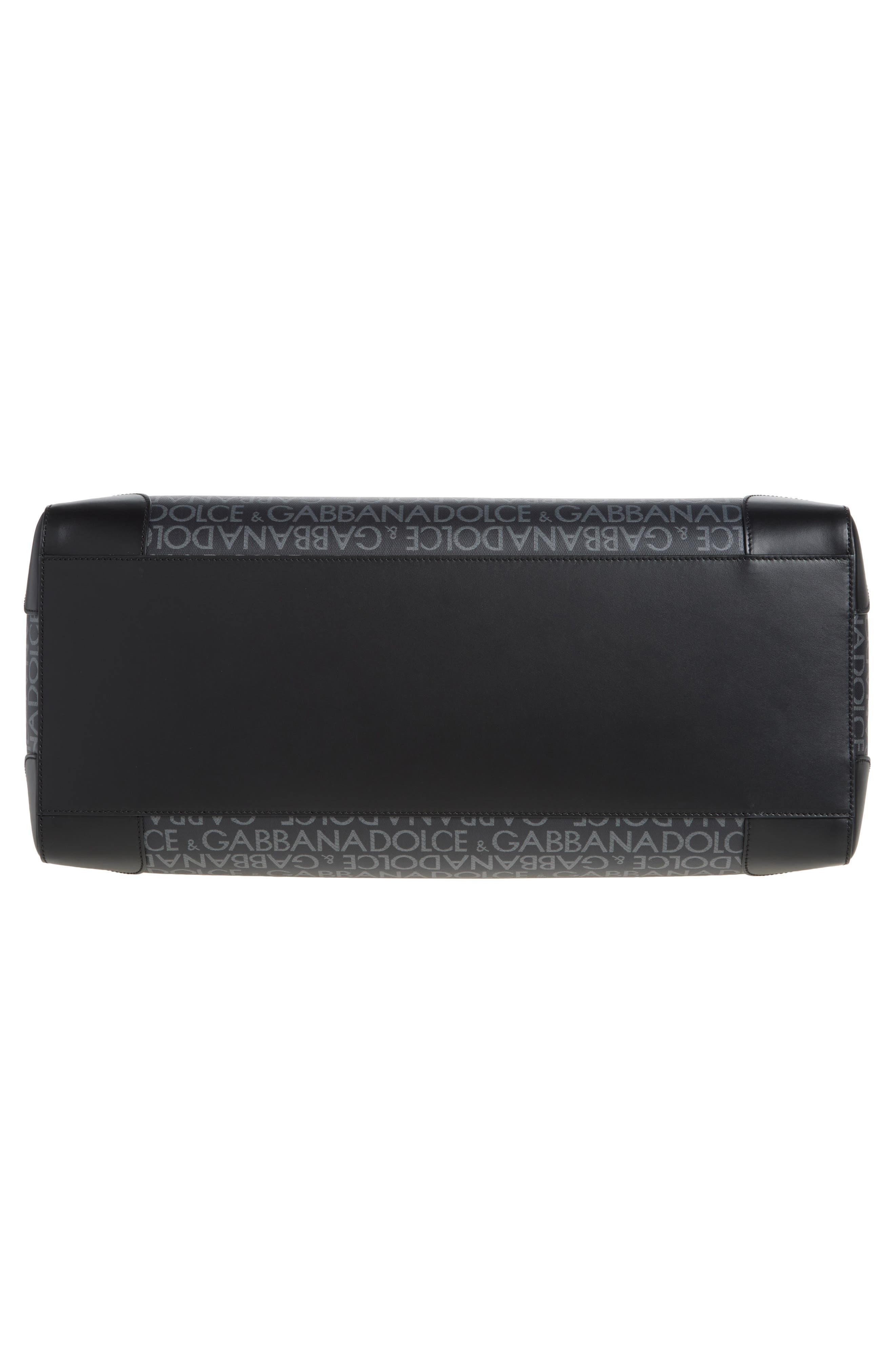 Dolce&Gabbana Logo Jacquard Duffle Bag in Nero/Grigio at Nordstrom - 5