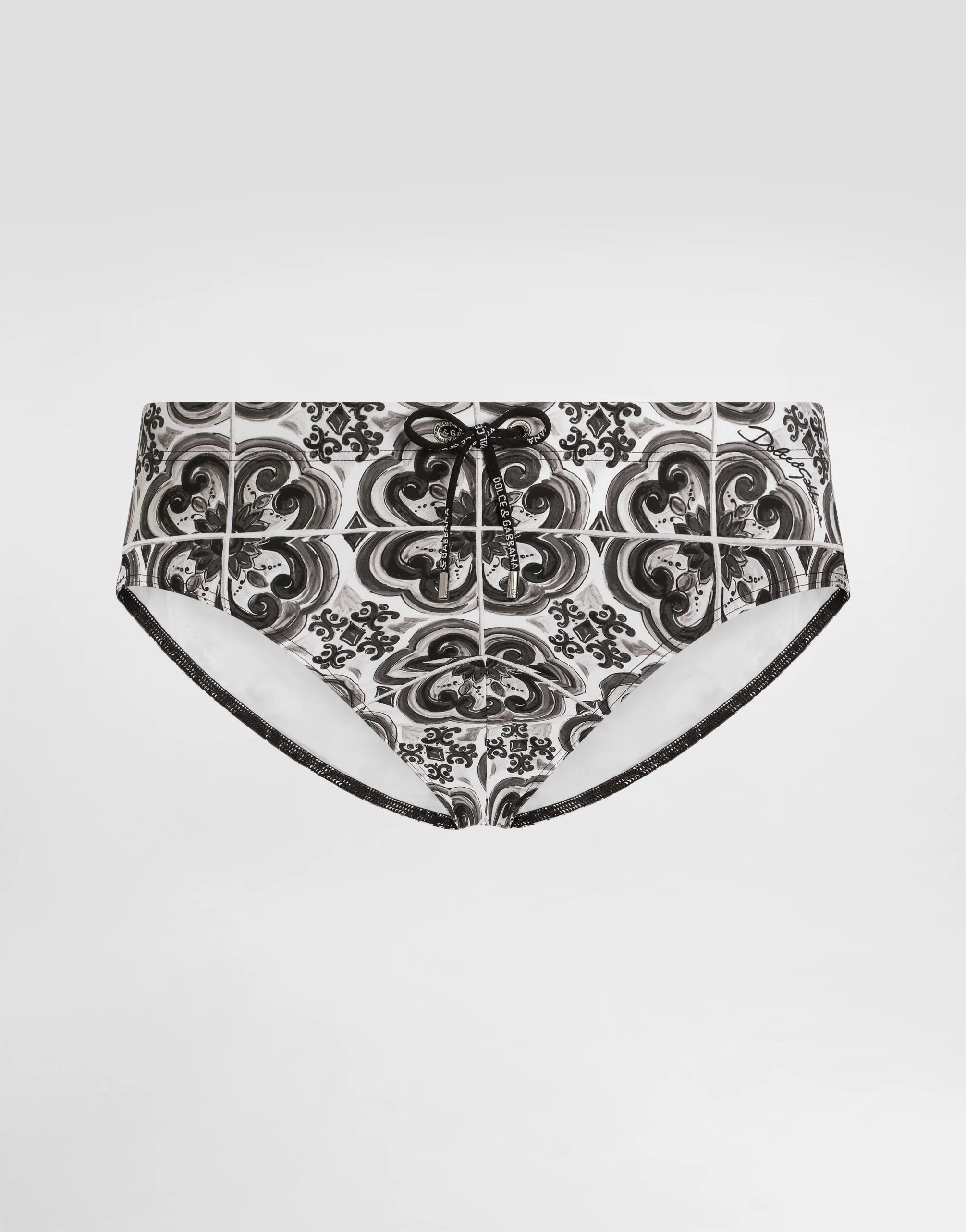 Majolica-print swim briefs - 1