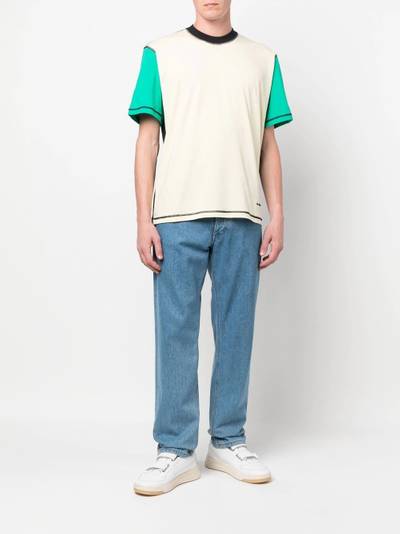 SUNNEI panelled cotton T-Shirt outlook