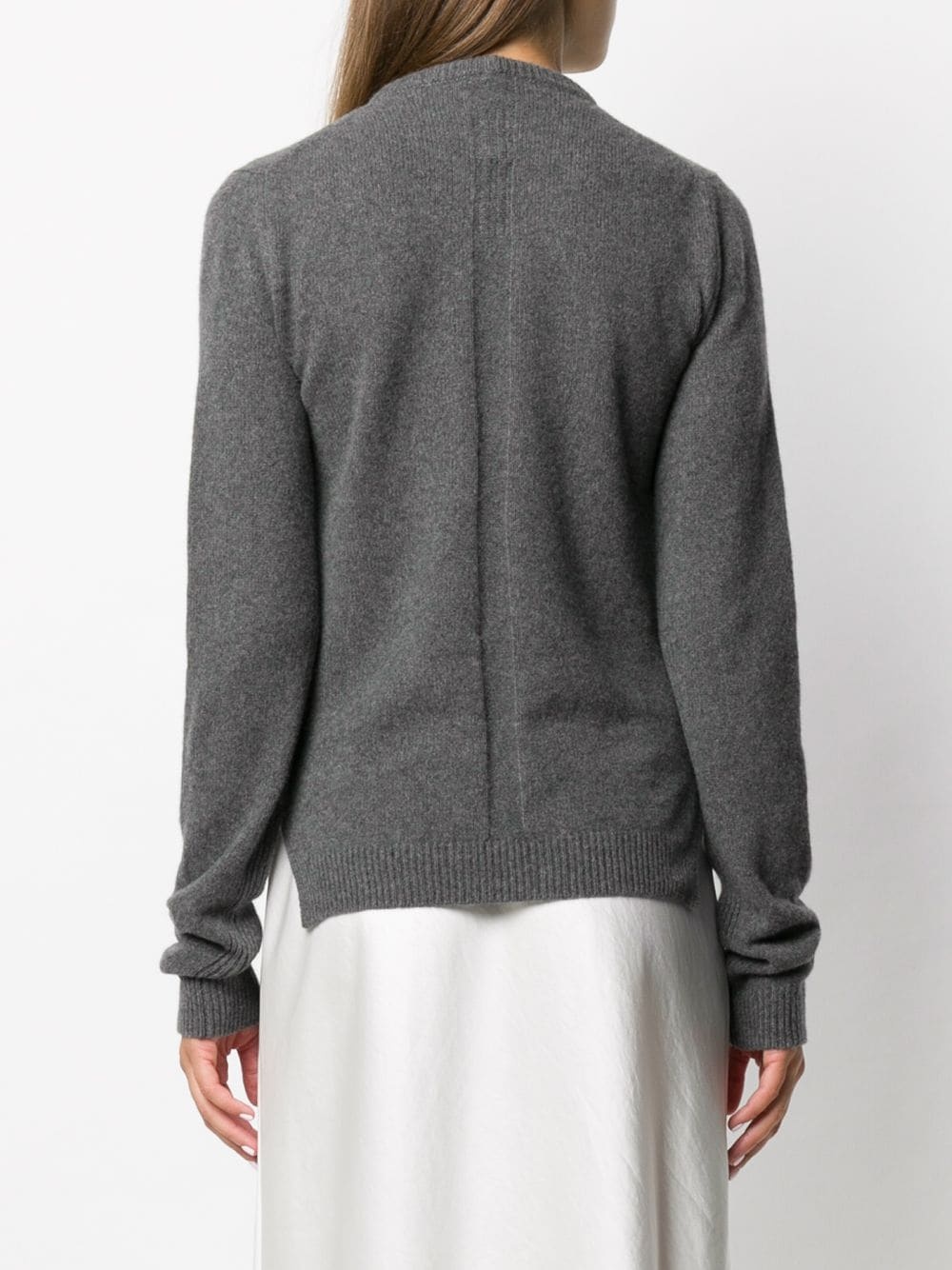 side-slit crew-neck jumper - 4