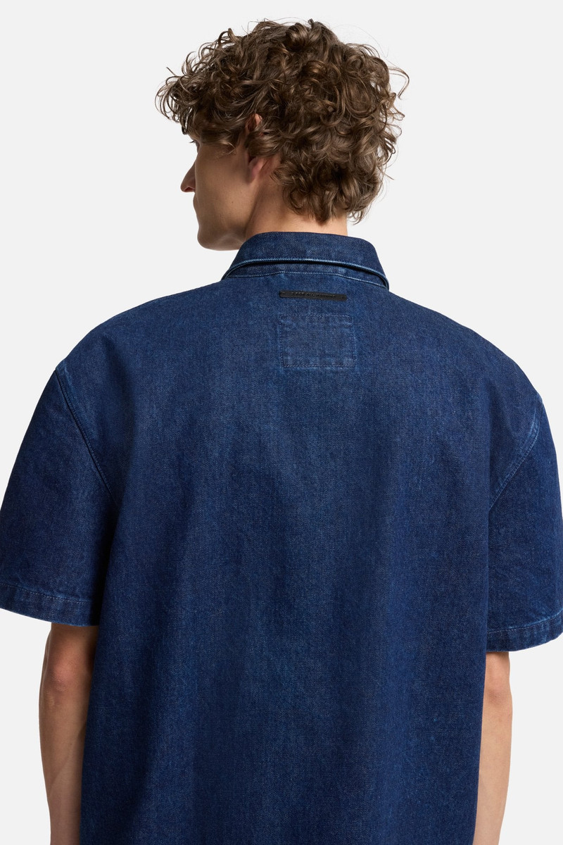 Utility Denim Camp Shirt in Carpenter Blue 4