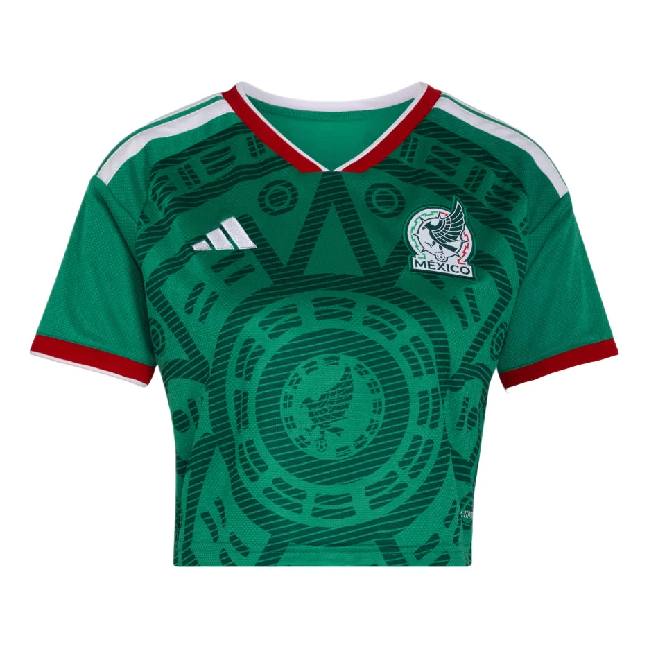 (WMNS) adidas Mexico 26 Home Cropped Jersey Asia Sizing 'Bold Green' KE9975 - 1