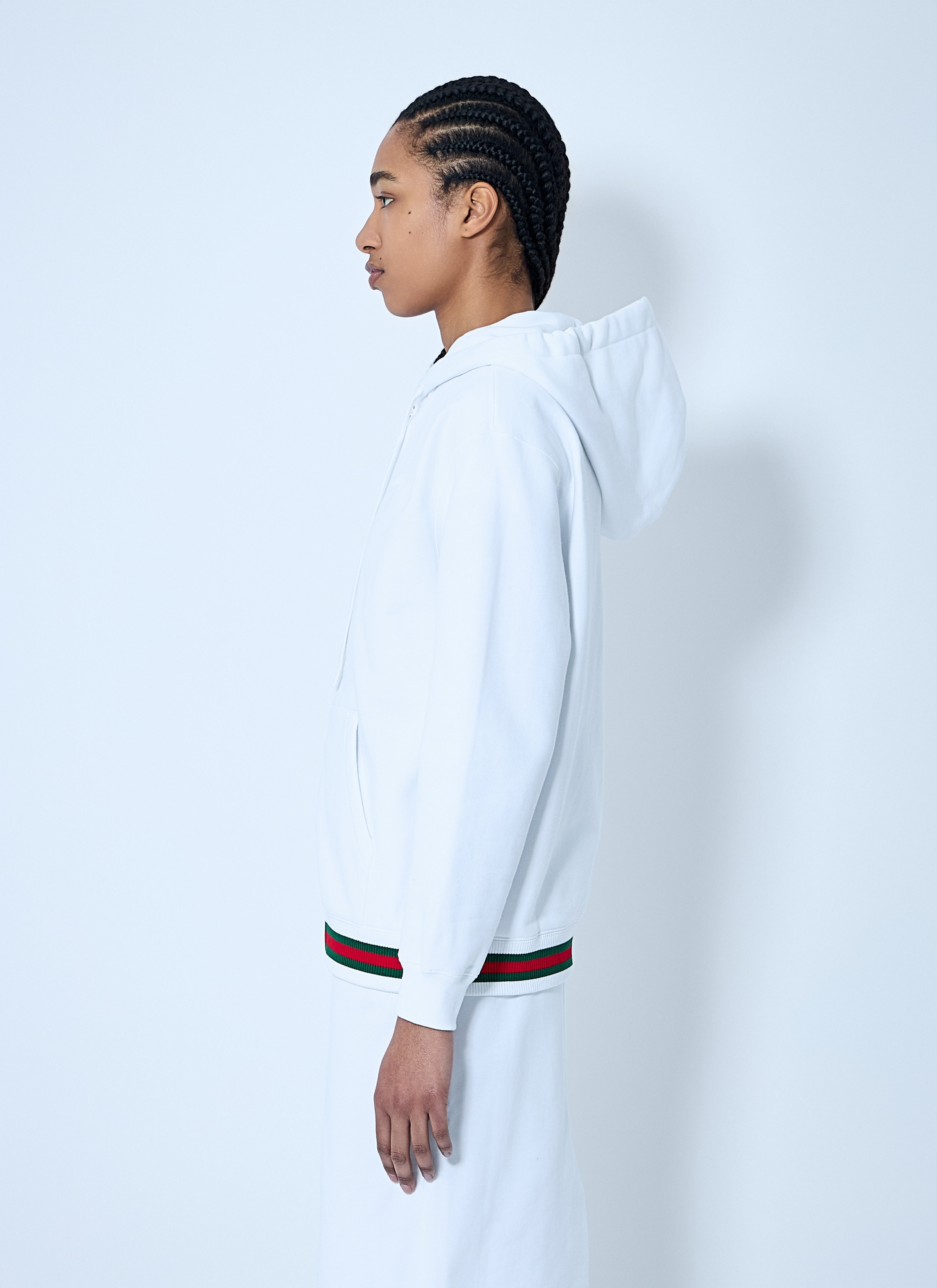 Gucci Women Web Trim Hooded Sweatshirt - 3