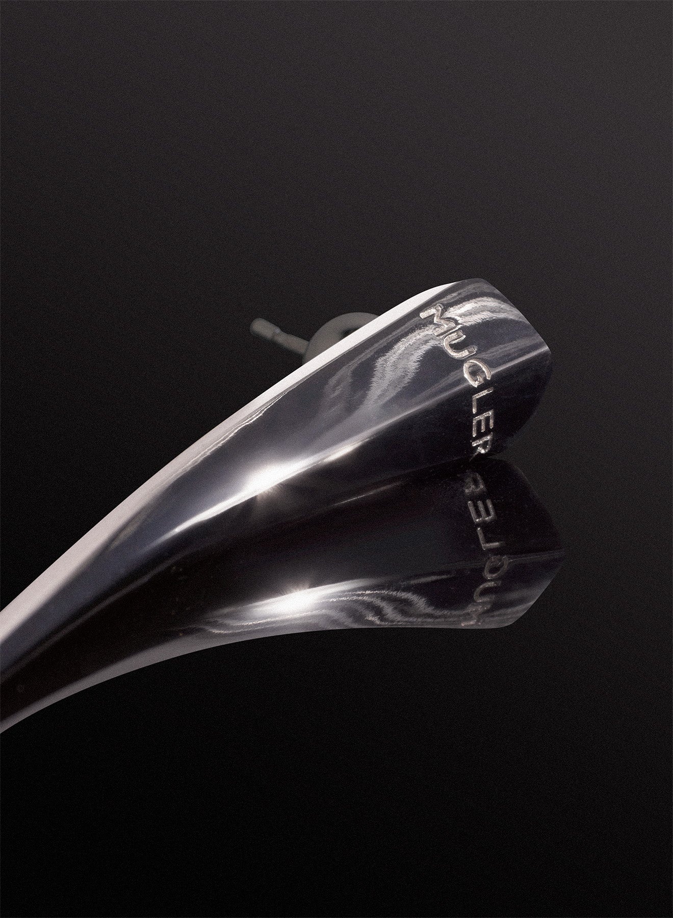small fang silver earring - 3