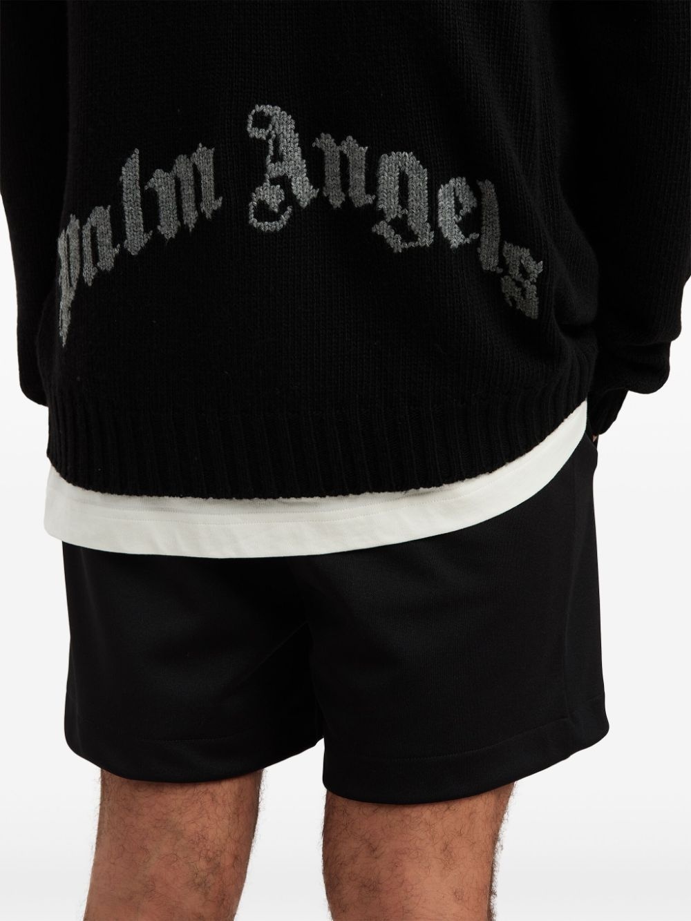 logo-knit buttoned cardigan - 6