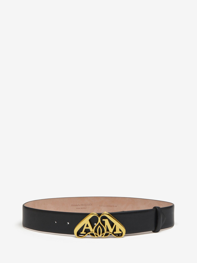 Women's The Seal belt 에 검정 - 1