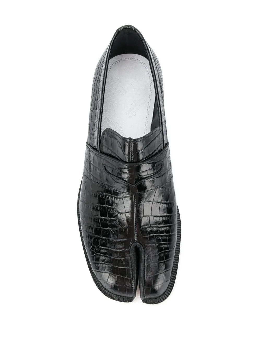 crocodile-effect 25mm Tabi loafers - 4