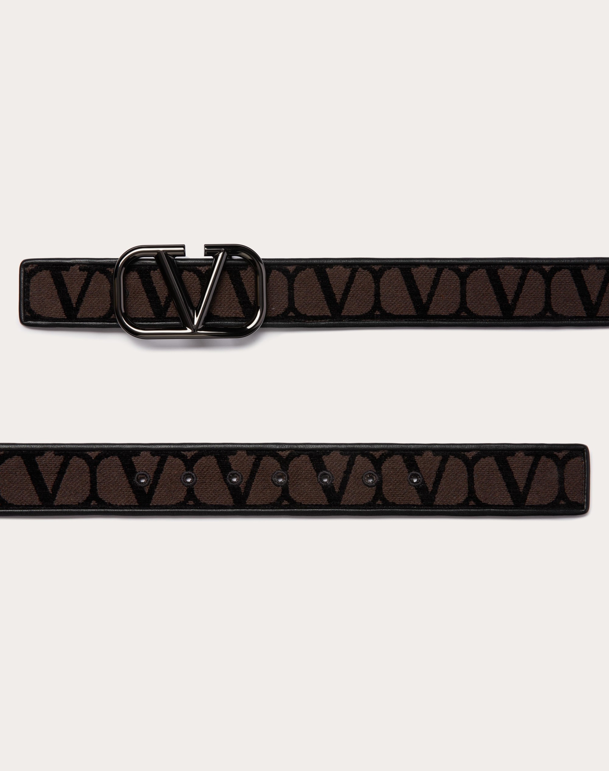 TOILE ICONOGRAPHE BELT WITH LEATHER DETAILING - 3