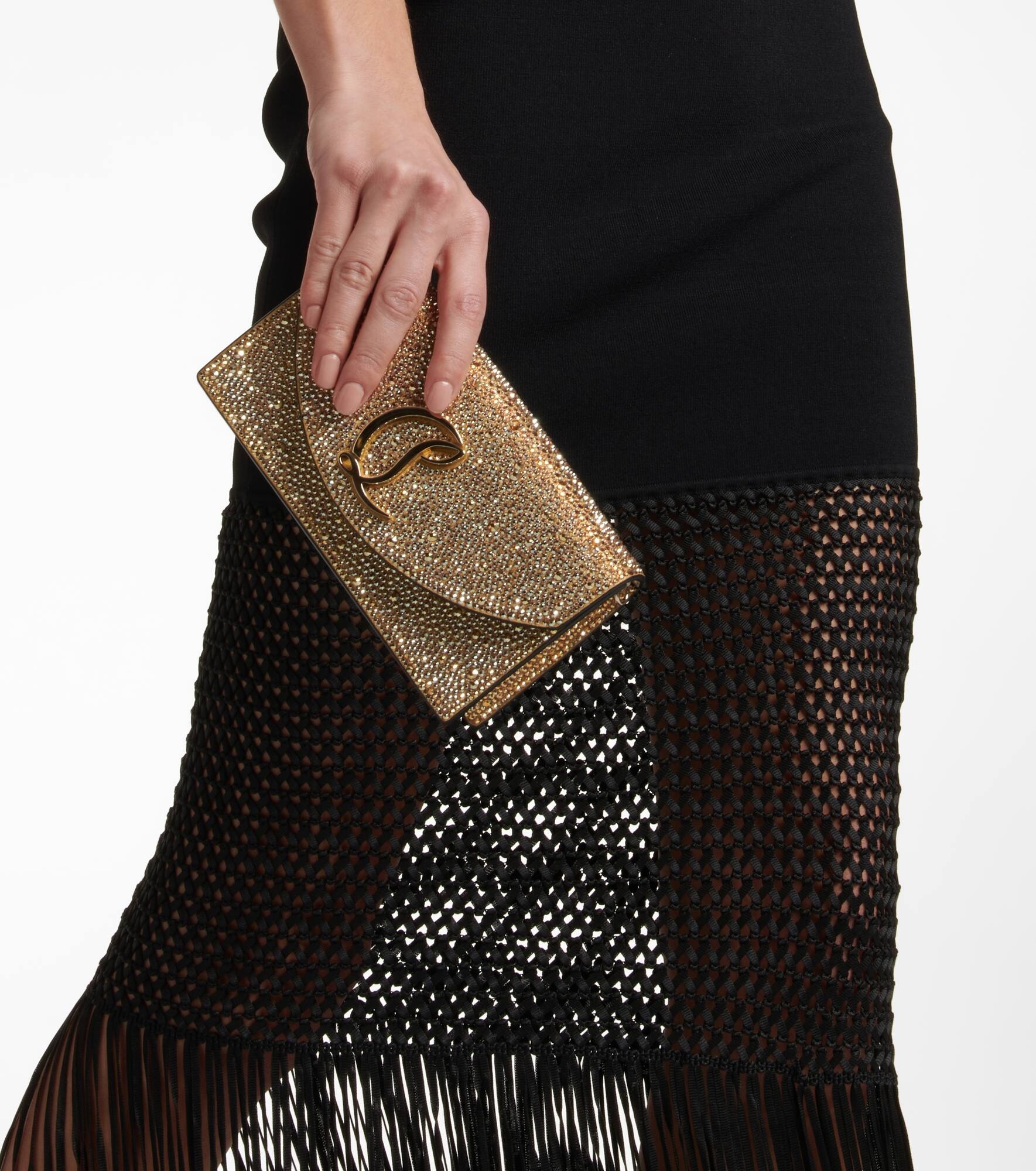 Loubi54 metallic leather shoulder bag - 2