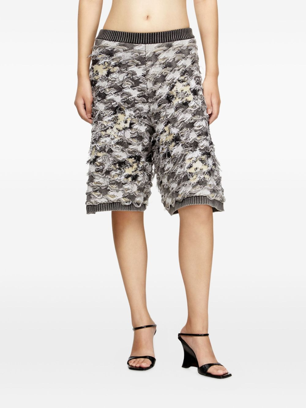 houndstooth-jacquard knee-length shorts - 3