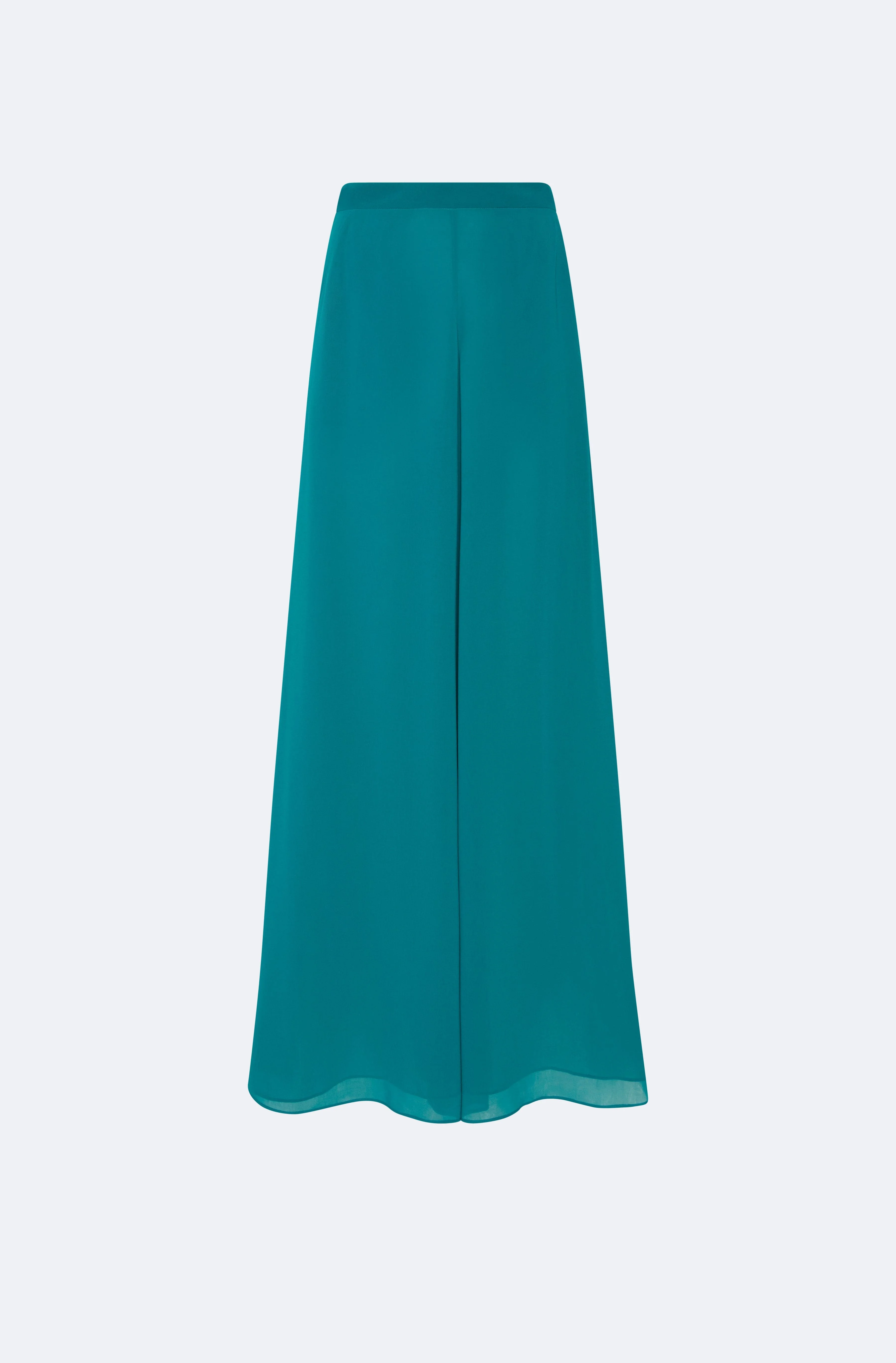 Lightweight Georgette Wide Leg Pant With Pockets - 1