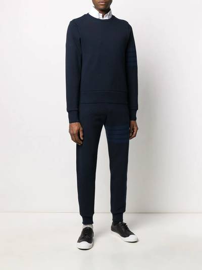 Thom Browne 4-Bar crew-neck loopback-cotton sweatshirt outlook