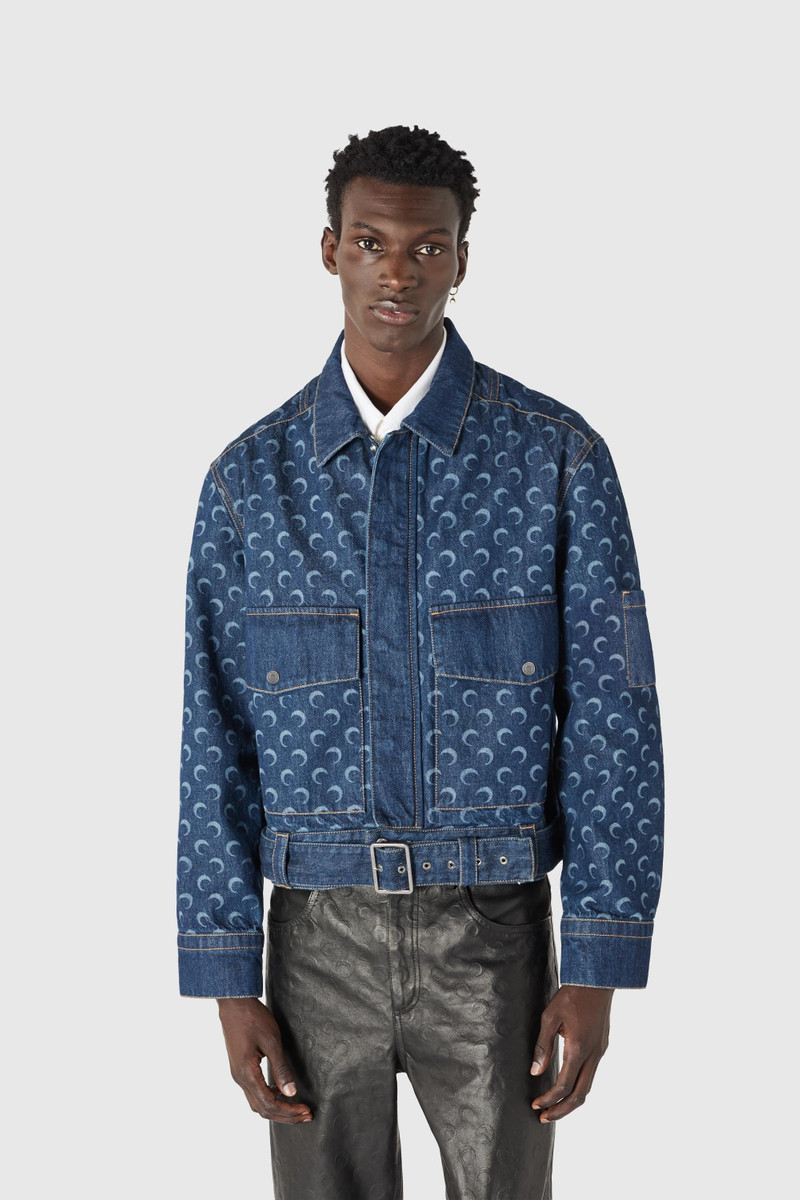 Midnight blue denim belted trucker jacket 9