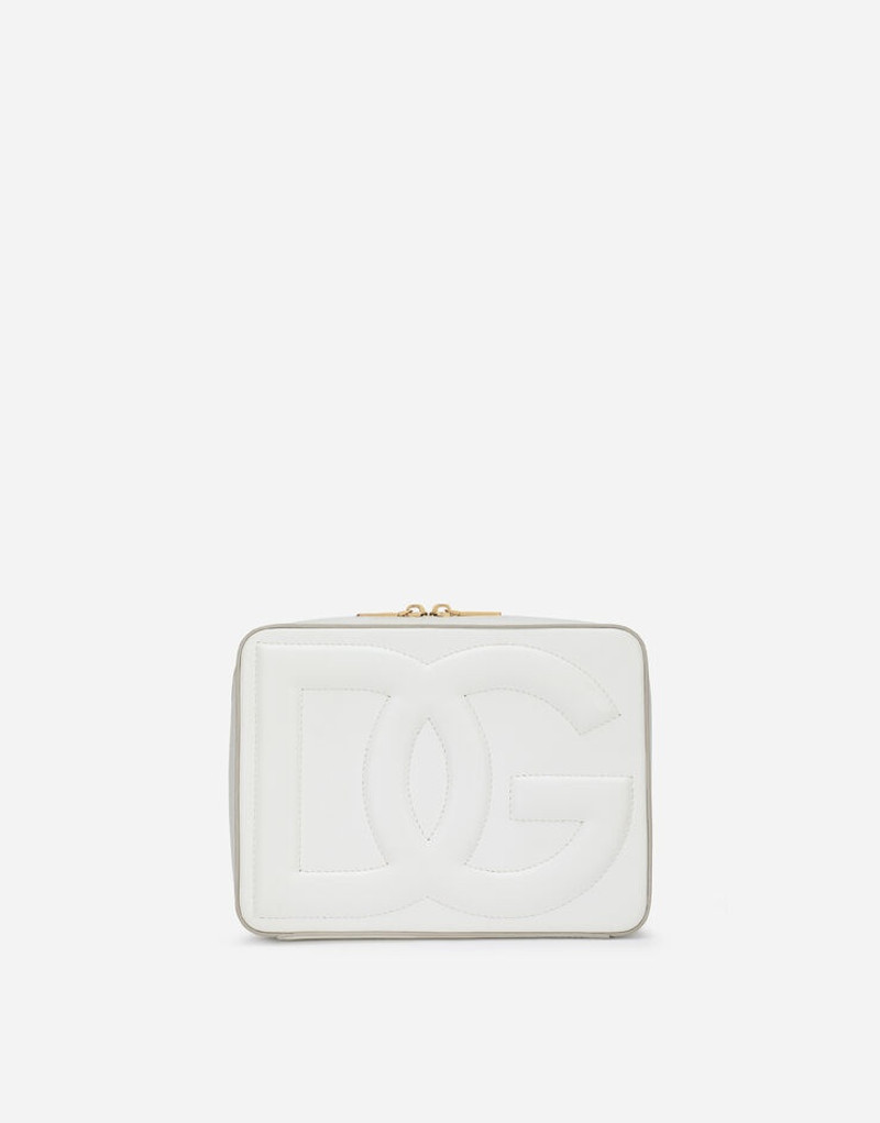 Medium calfskin camera bag with logo 1