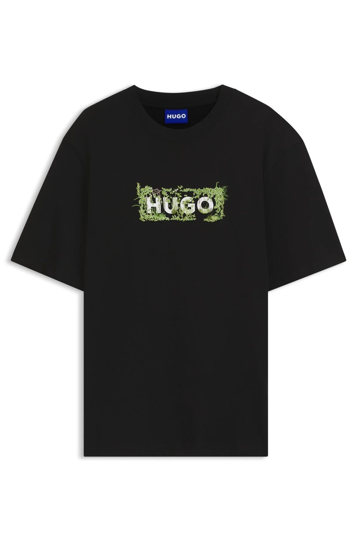 COTTON T-SHIRT WITH EMBROIDERED LOGO ARTWORK - 1