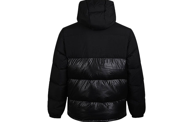 adidas adidas originals Down Regen Puff Stay Warm Splicing Sports hooded down Jacket Black GE1324 REVERSIBLE