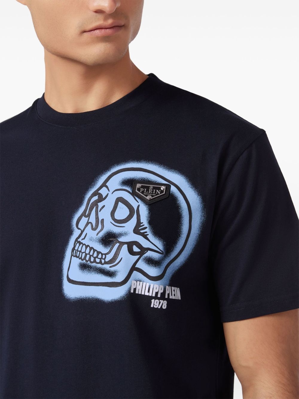 Skull-print round-neck T-shirt - 5