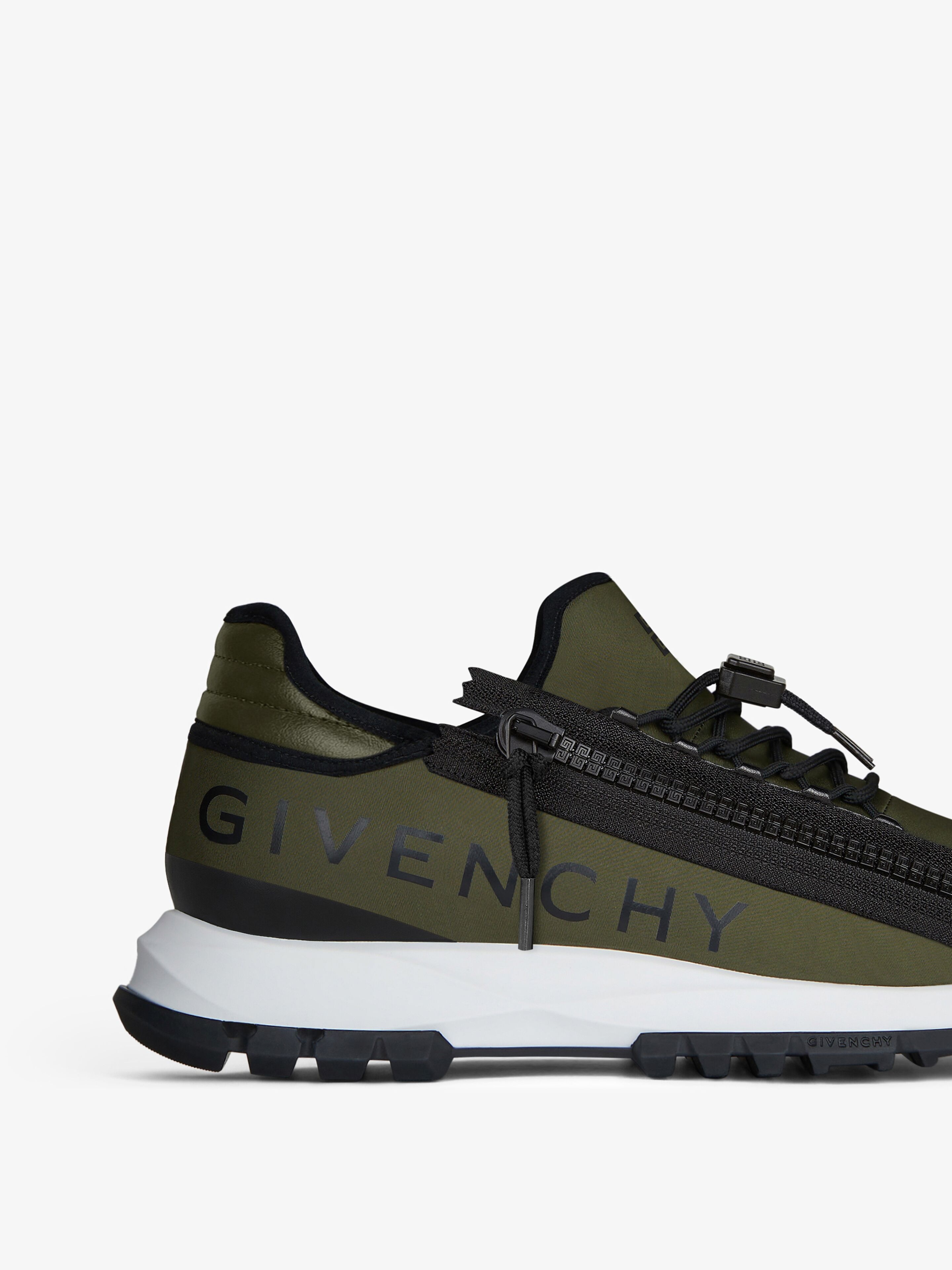 Givenchy Spectre Mesh & Leather With Zip Grey Low Top Sneakers