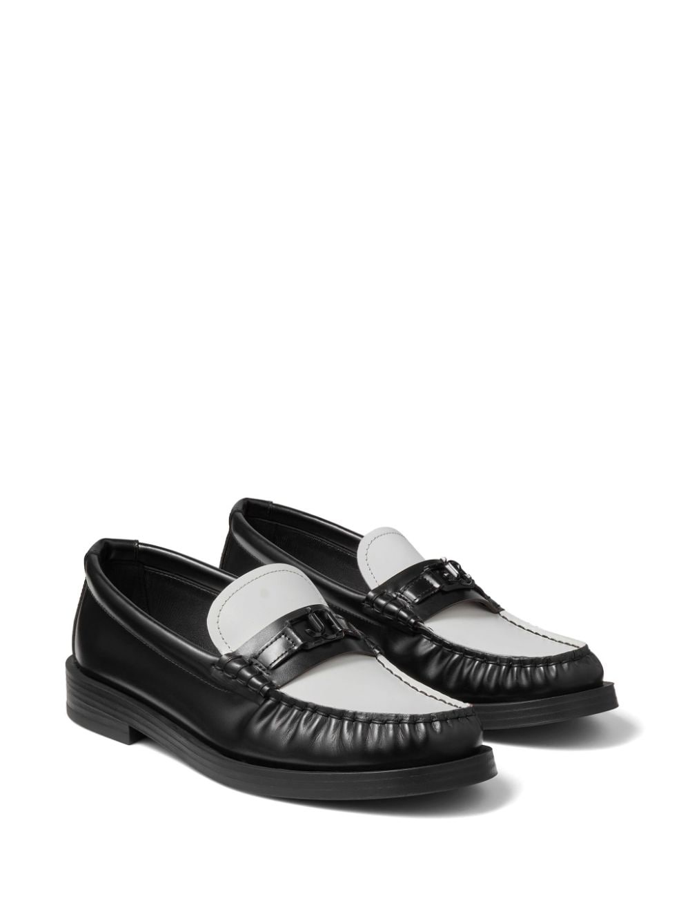 Addie logo-plaque leather loafers - 2