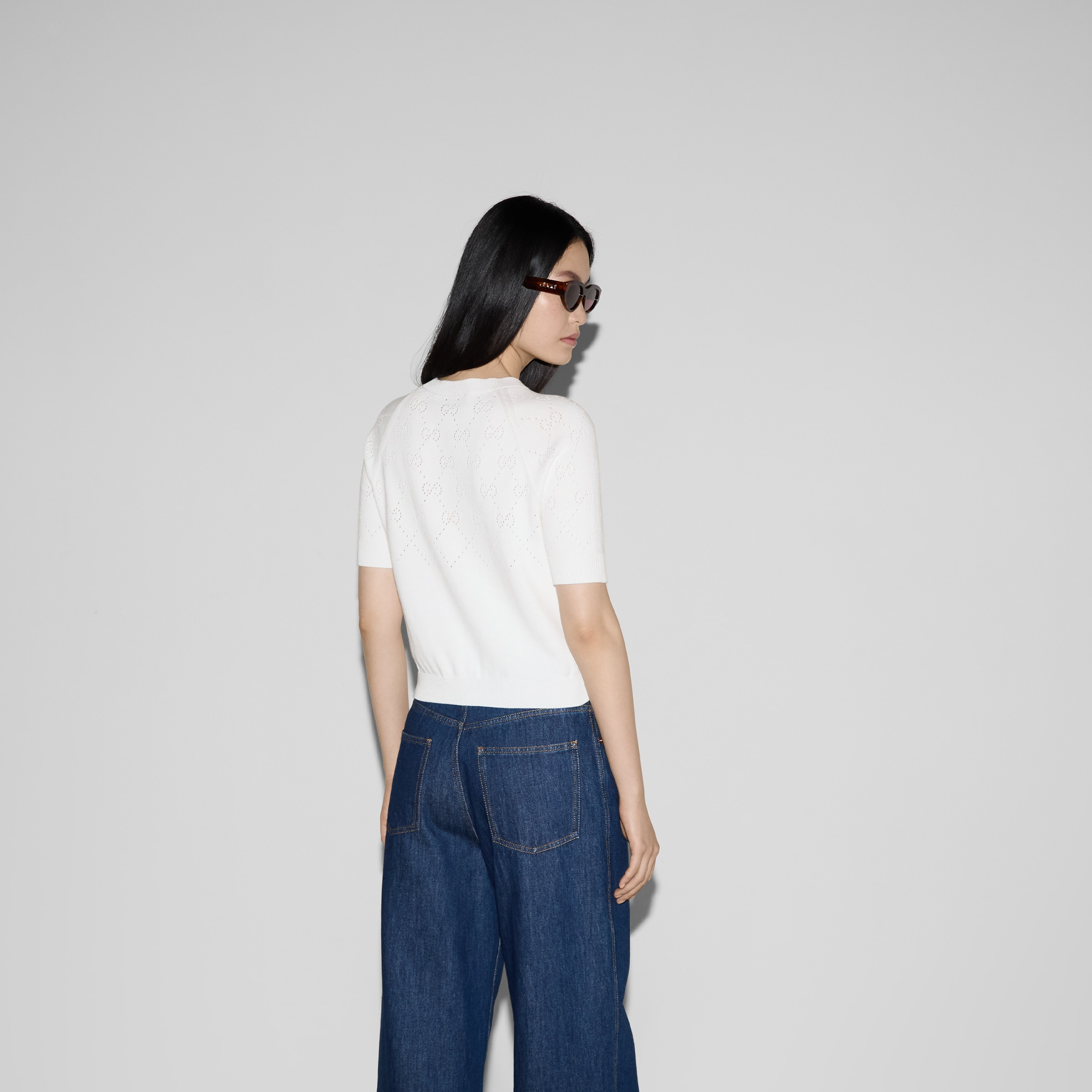 GG cotton crewneck top - 4
