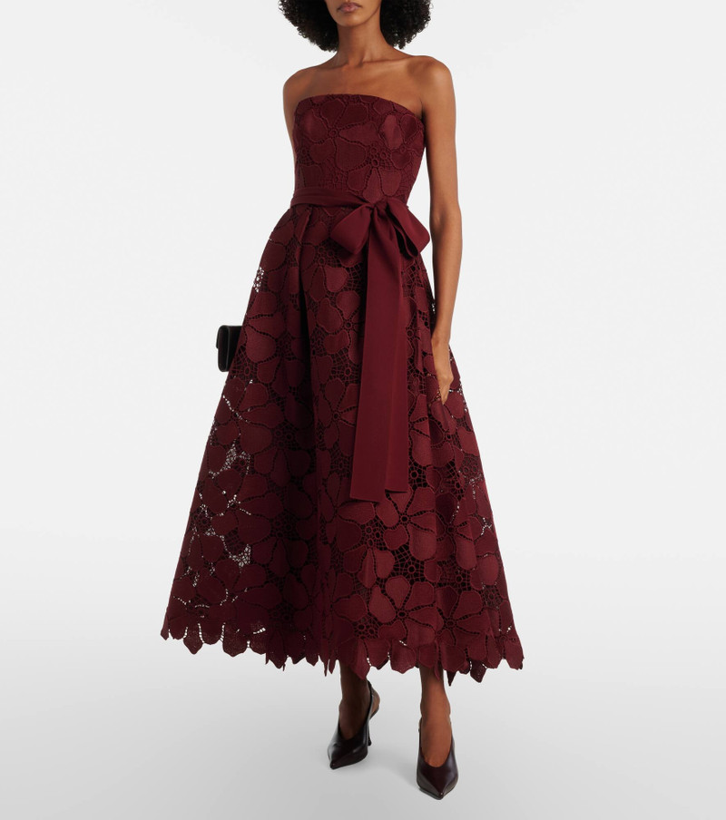 ELIE SAAB Silk-blend guipure lace cocktail dress outlook