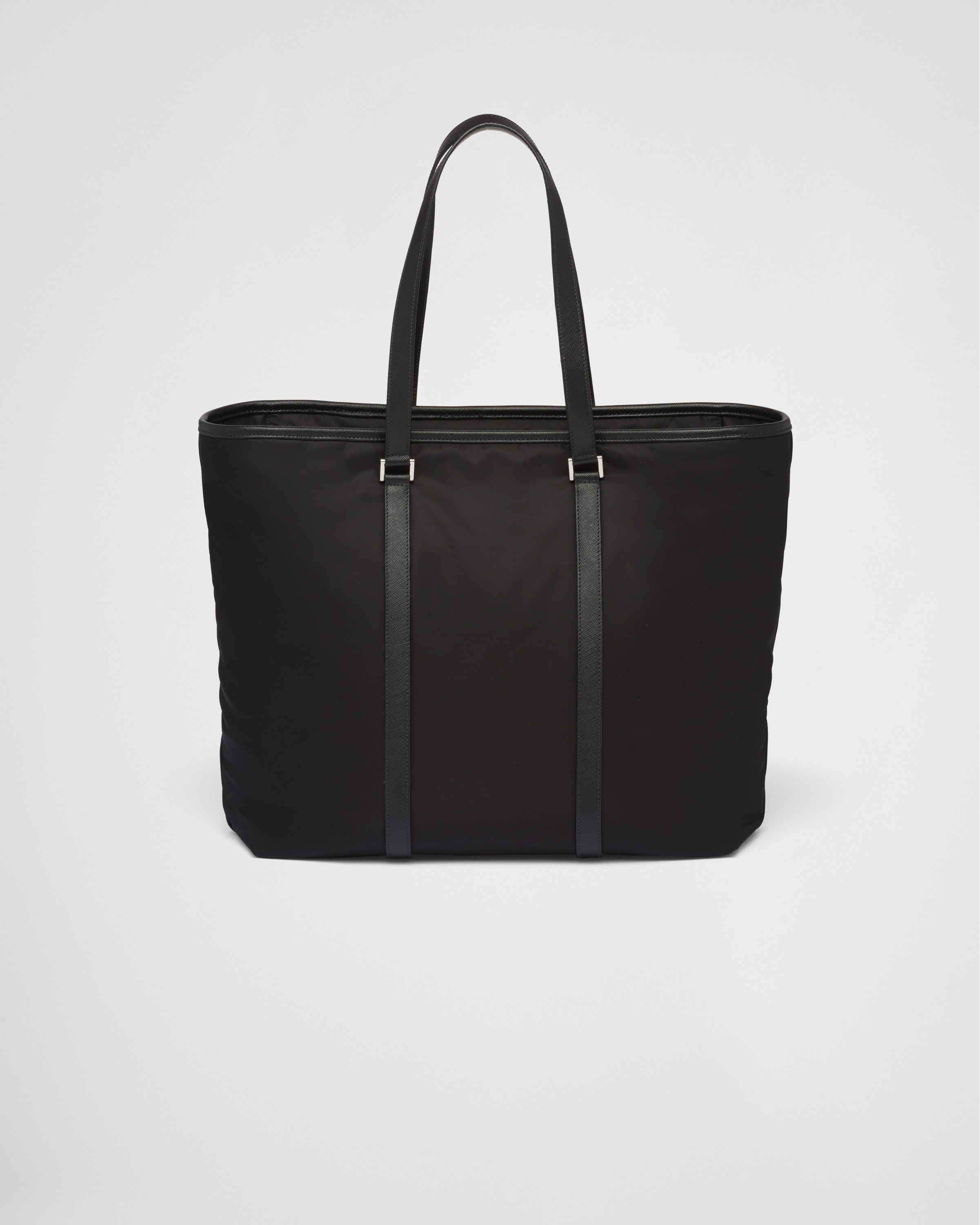 Re-Nylon and Saffiano leather tote bag - 4