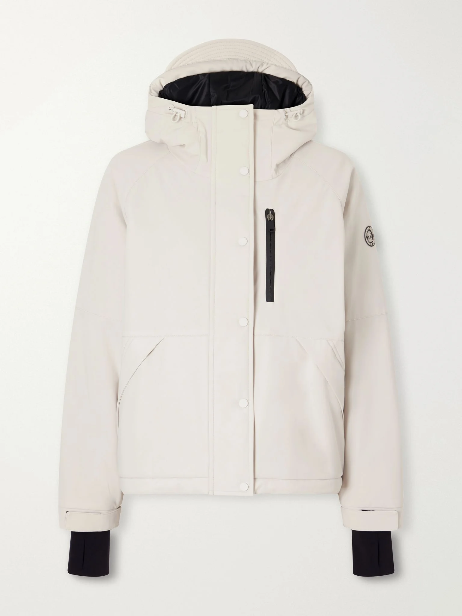 Hooded padded shell ski jacket Off-white - 1