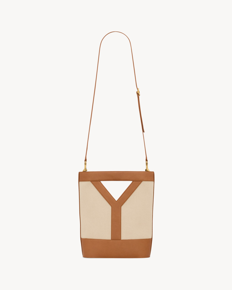 Y SMALL BUCKET IN CANVAS AND LEATHER 3