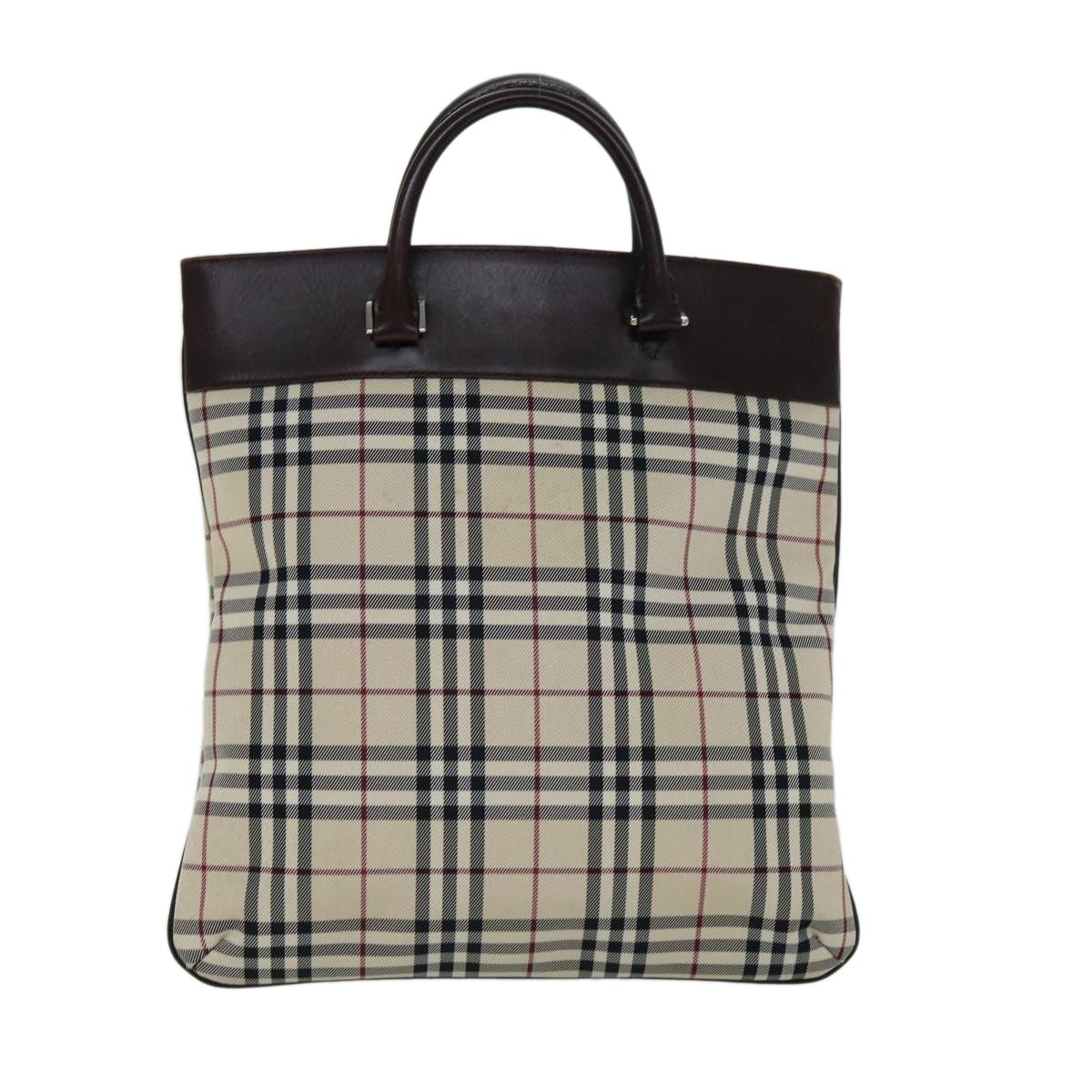 Burberry Nova Check Hand Bag Canvas Beige - 2
