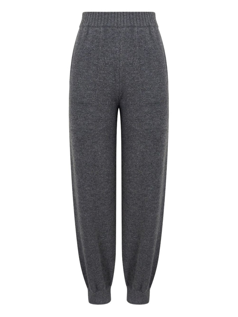 elasticated-waist wool track pants 1