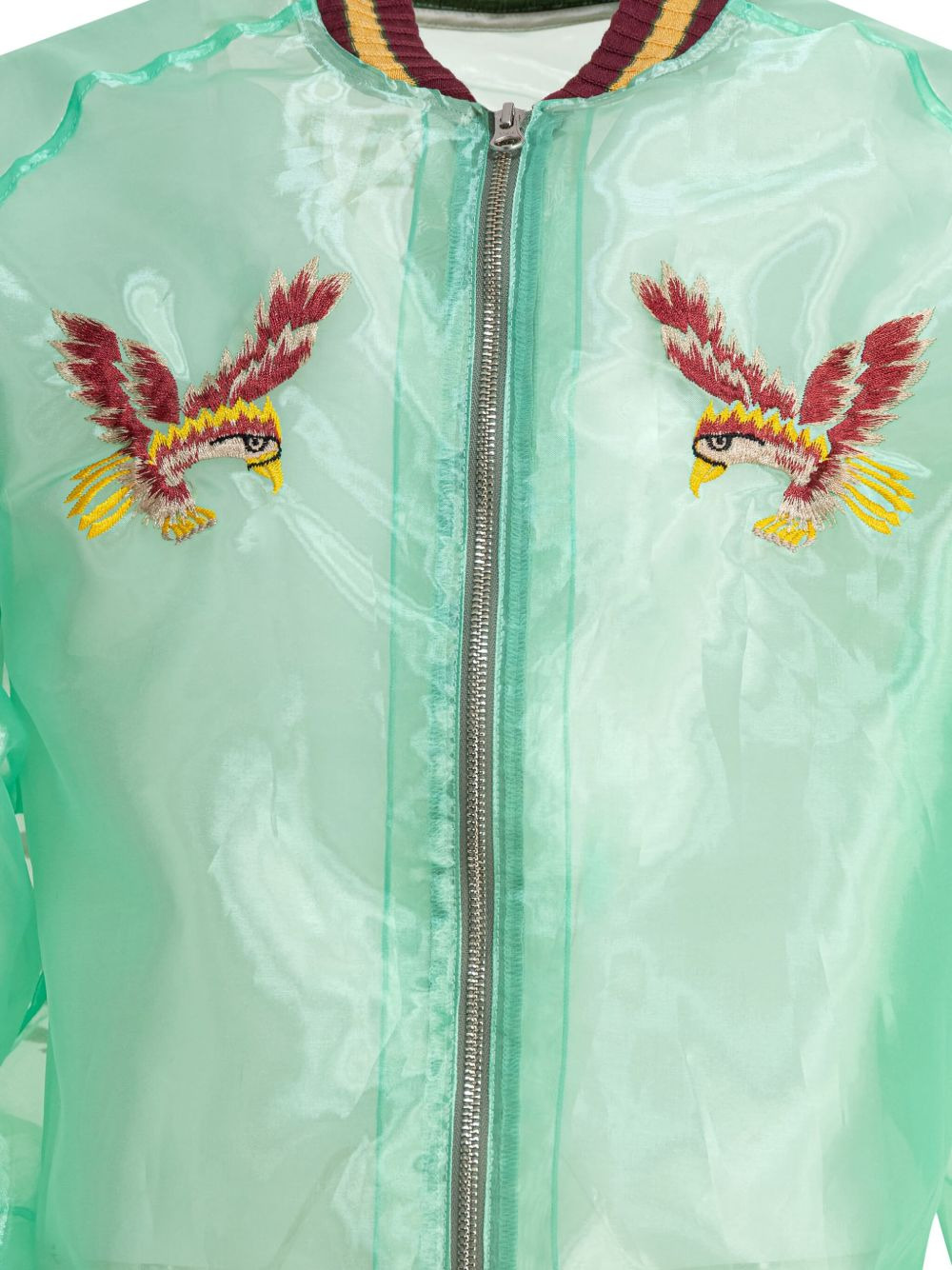 map-embroidery bomber jacket - 4