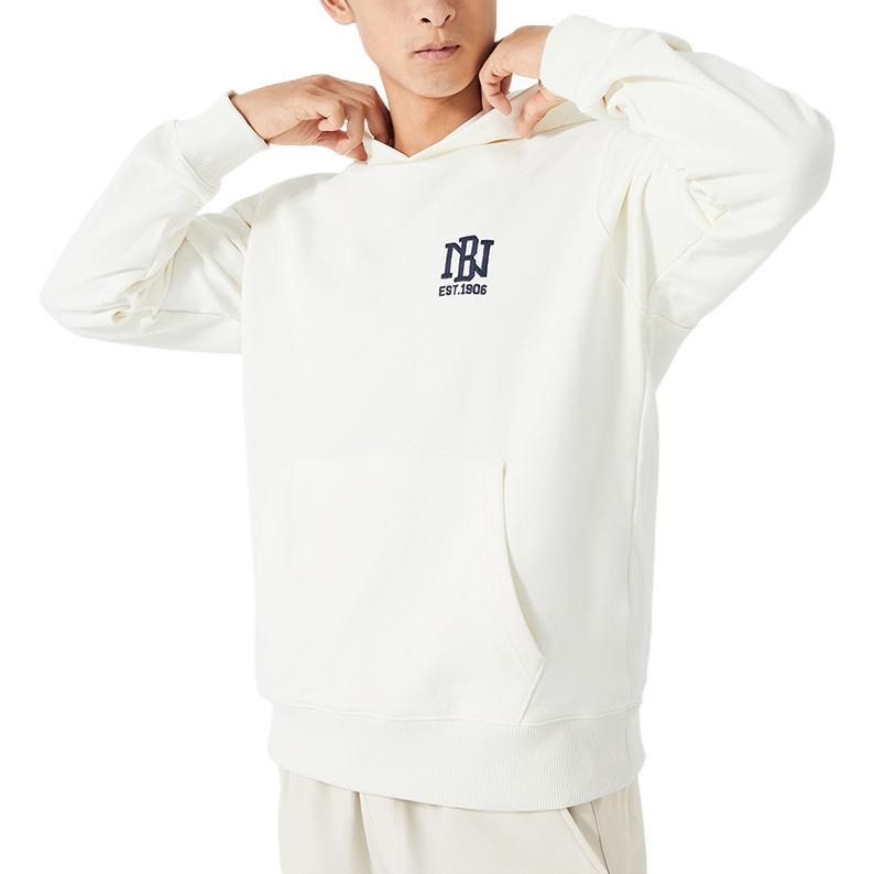 New Balance Logo Print Sweatshirt Hoodie 'White' AMT23336-CIC - 4
